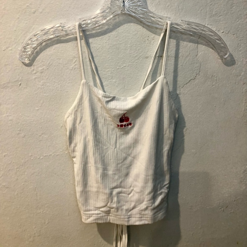 Open back crop top